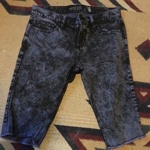 Hot Topic Rude tie dye cutoffs